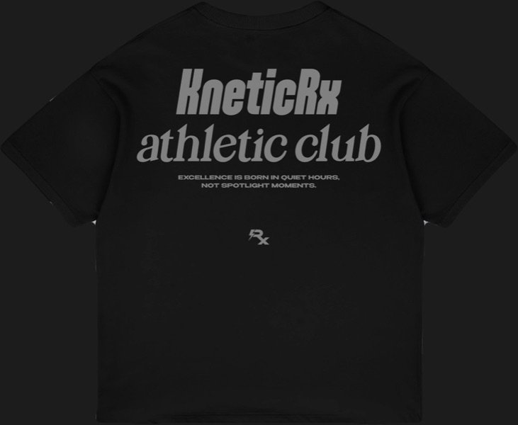 KneticRx Athletic Club typography tee design