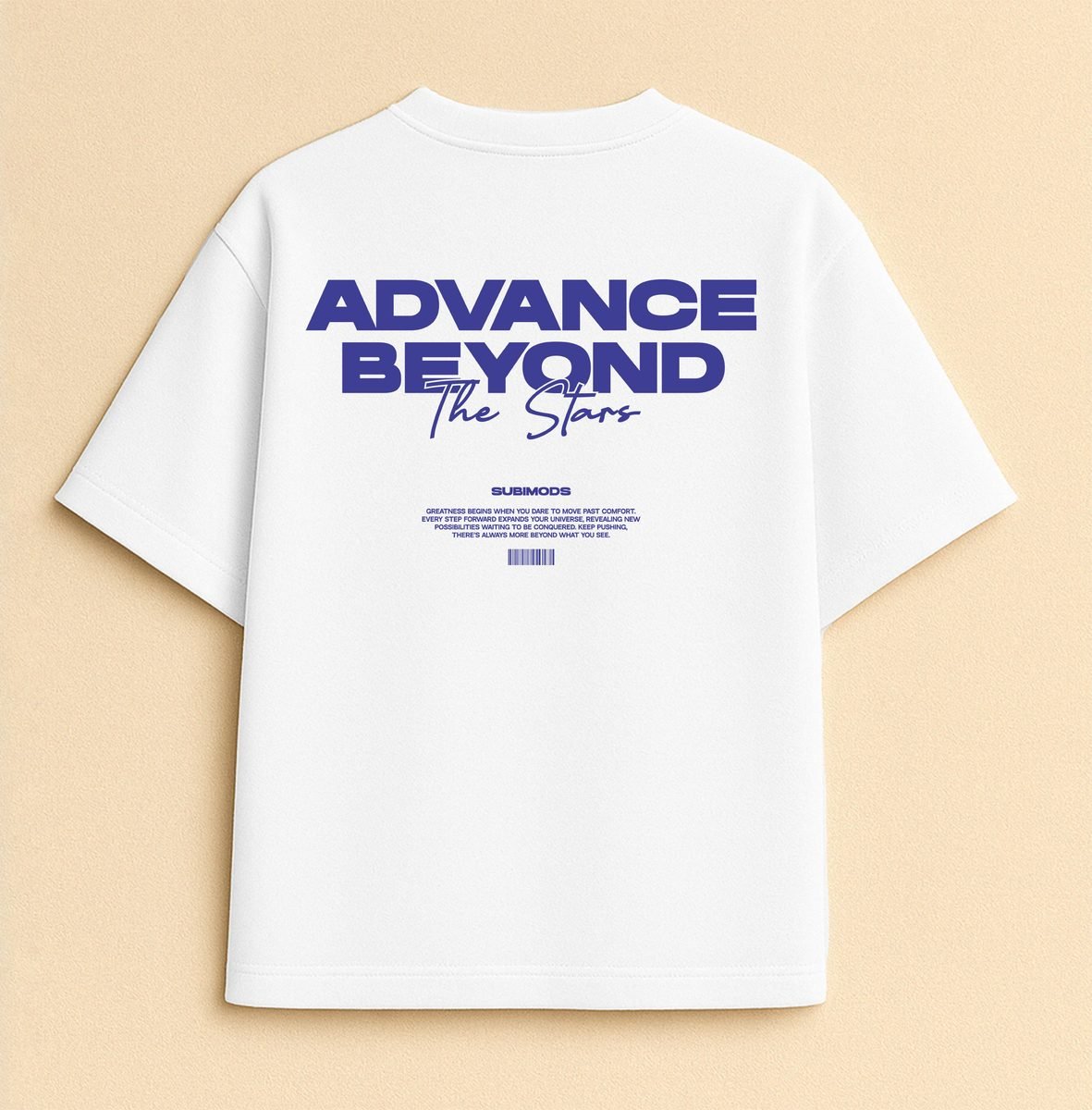 Advance Beyond The Stars back-print tee design
