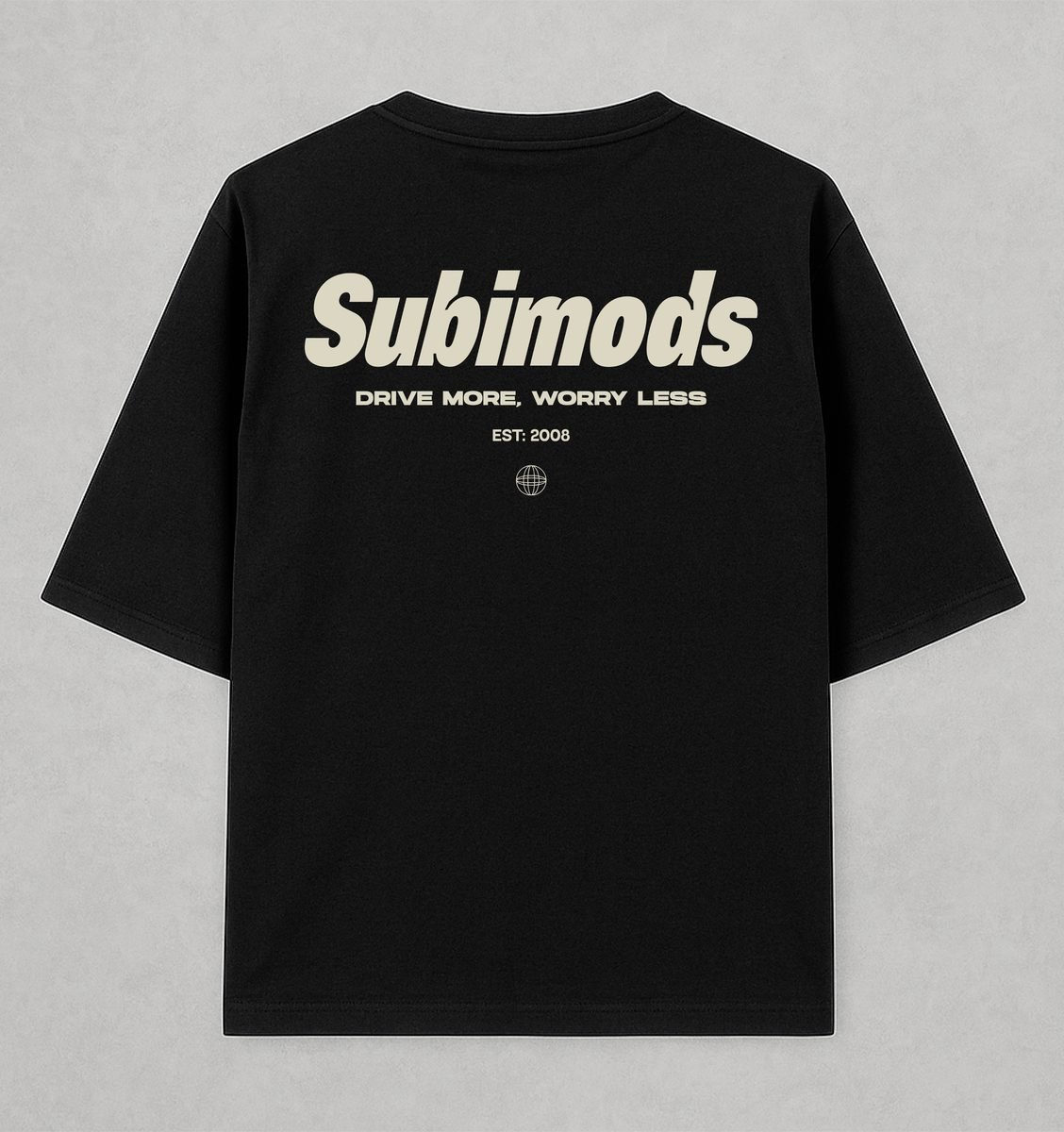 Subimods logo back-print tee design